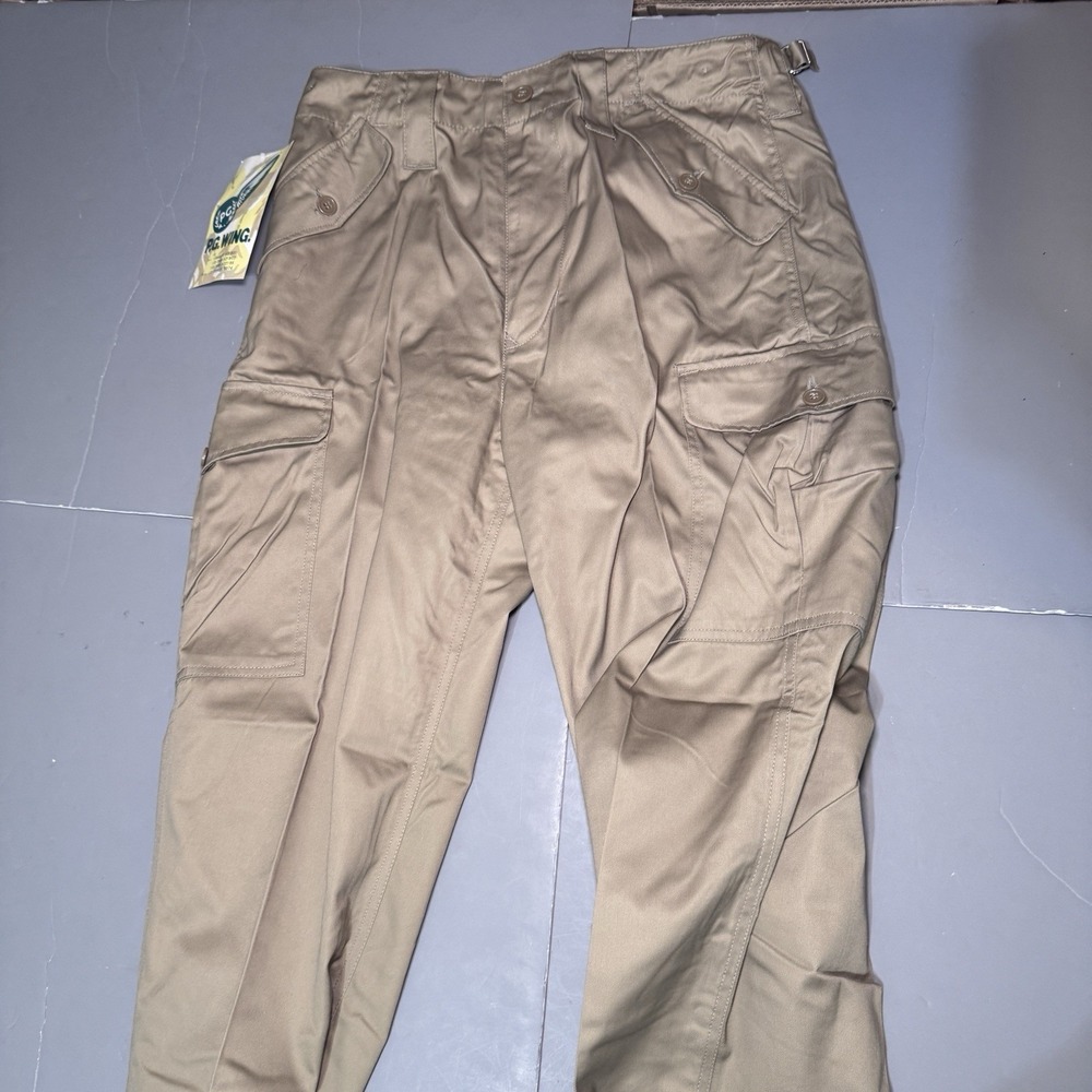 PG Wing PGWING ESSEX UK Parachute Cargo Pants Peasy Wing Trousers Beige 30 31